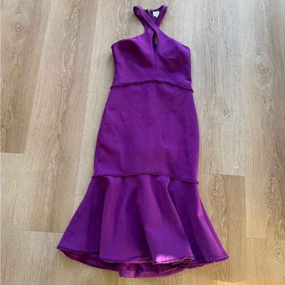 Cinq a Sept Dante Purple Halter Midi Dress - Picture 5 of 11
